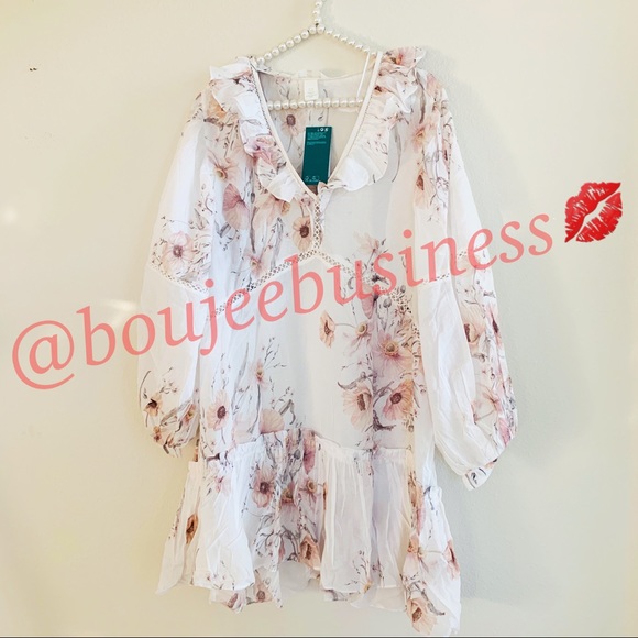 H&M Conscious Floral Print Flounced Dress - Picture 8 of 8